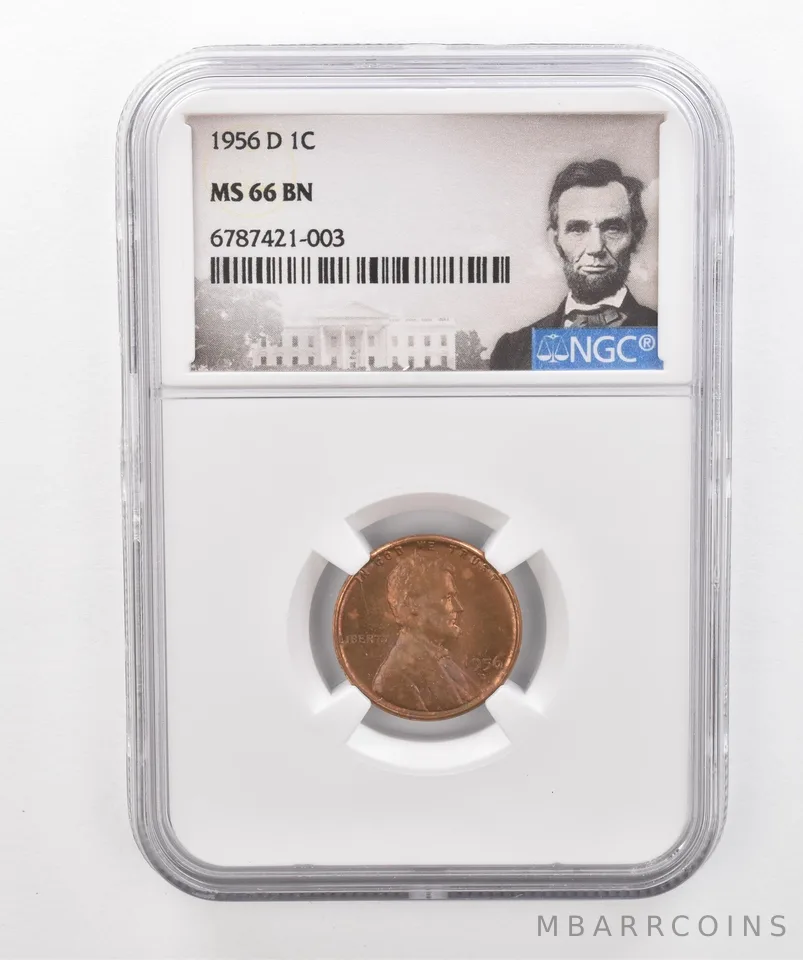 1956-D Lincoln Wheat Cent MS66 BN NGC Beautiful Tone *2944