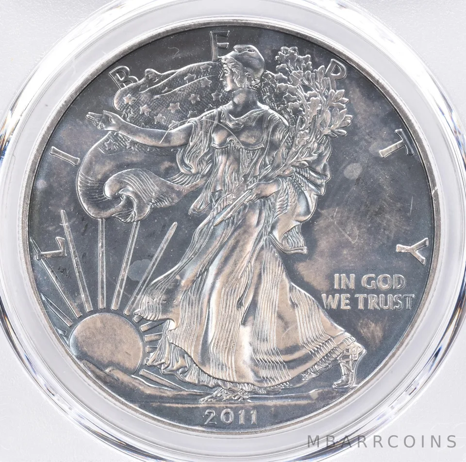 2011 American Silver Eagle MS67 PCGS Beautiful Tone *1369