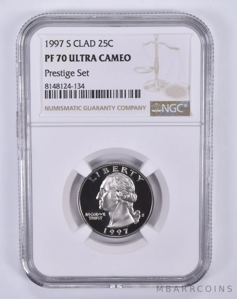 1997-S Washington Quarter CLAD Prestige Set PF70 UCAM NGC Brown Label