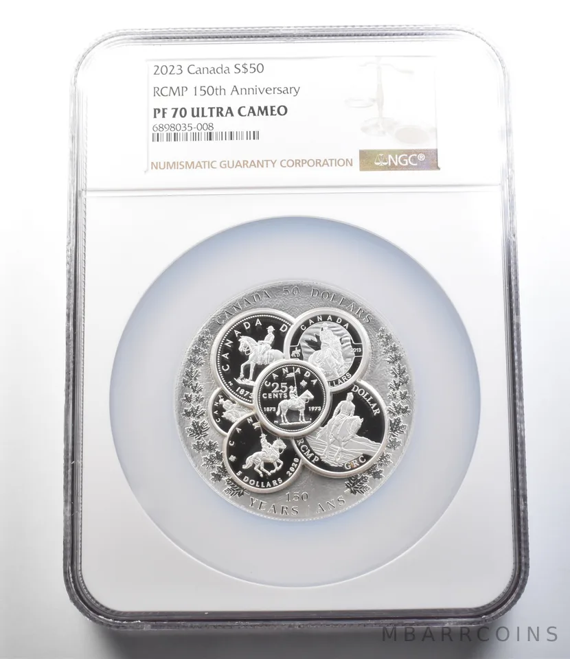 2023 Canada 50 Dollars Silver RCMP 150th Anniversary PF70 UCAM NGC *4310
