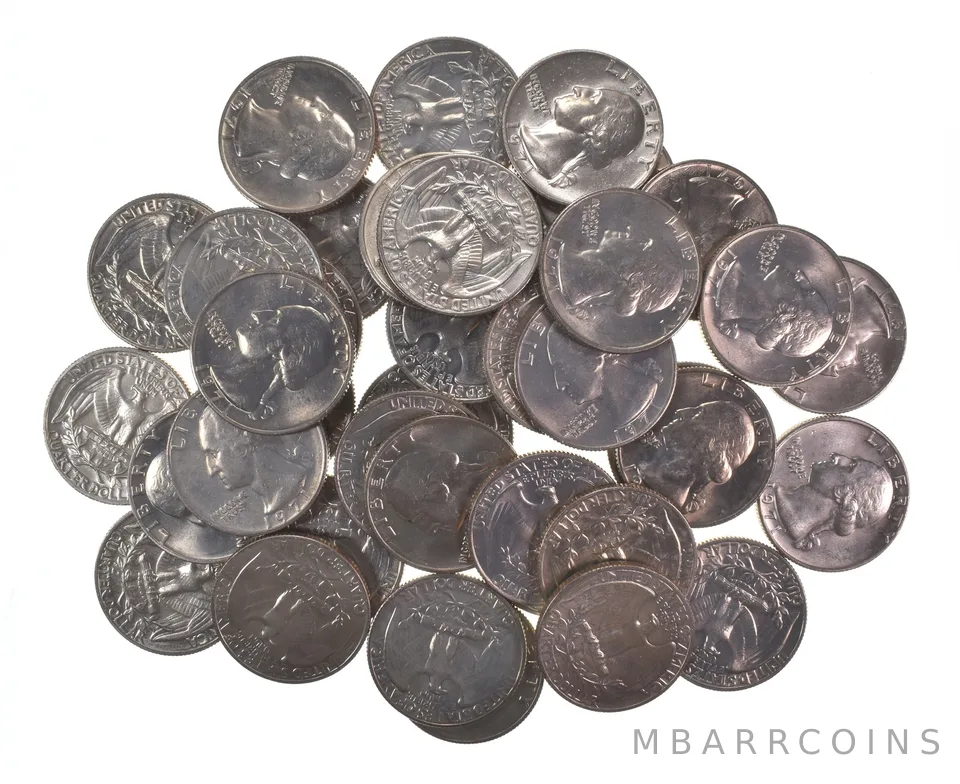 Lot (40) 1971-P Washington Quarter Clad Unc Roll