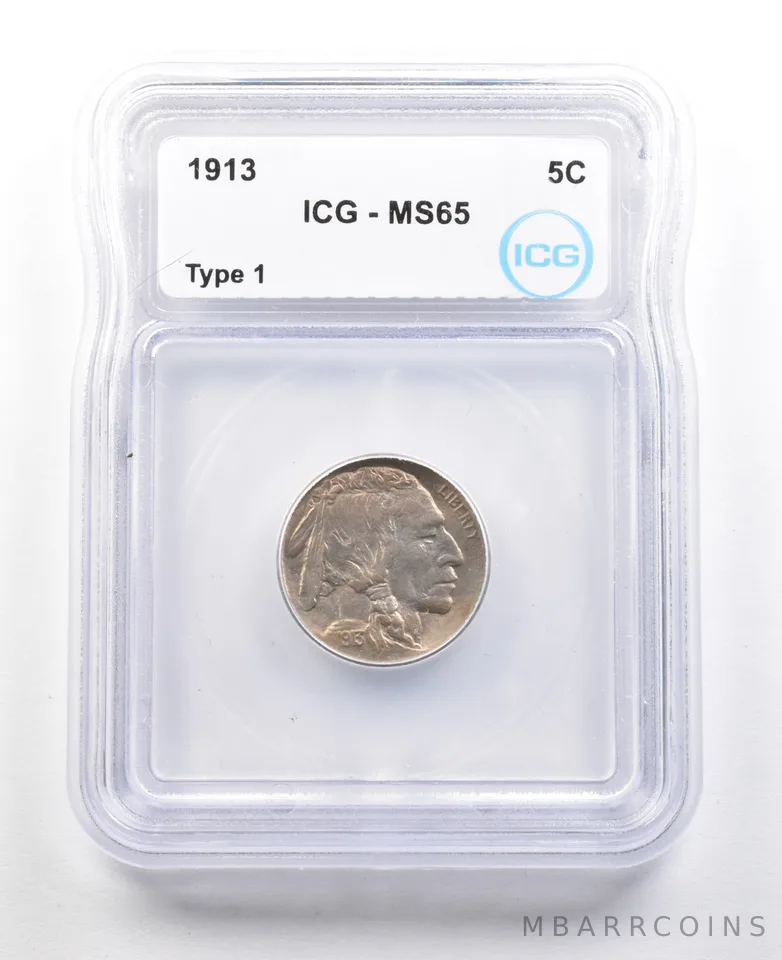 1913 Indian Head Buffalo Nickel Type 1 MS65 ICG a3554
