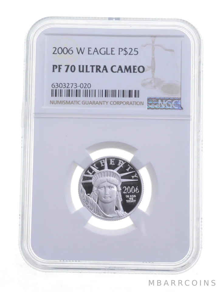 PF70 UCAM 2006-W $25 American Platinum Eagle - Graded NGC a6038