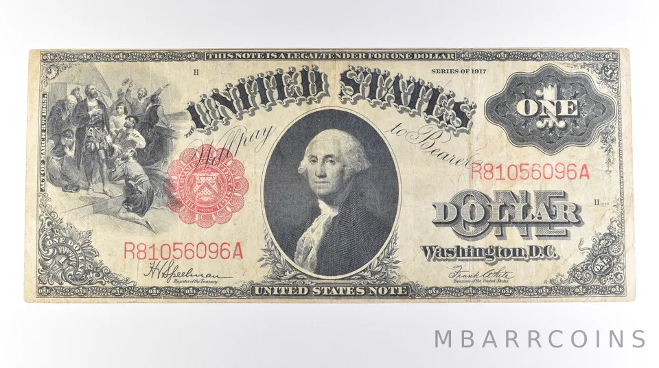 1917 $1 Legal Tender Large Note Red Seal FR#39 *0624