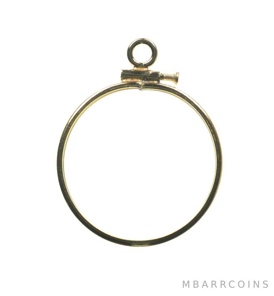 14K 21.2mm Gold Filled US Nickel Coin Bezel Pendant Frame Edge *1324