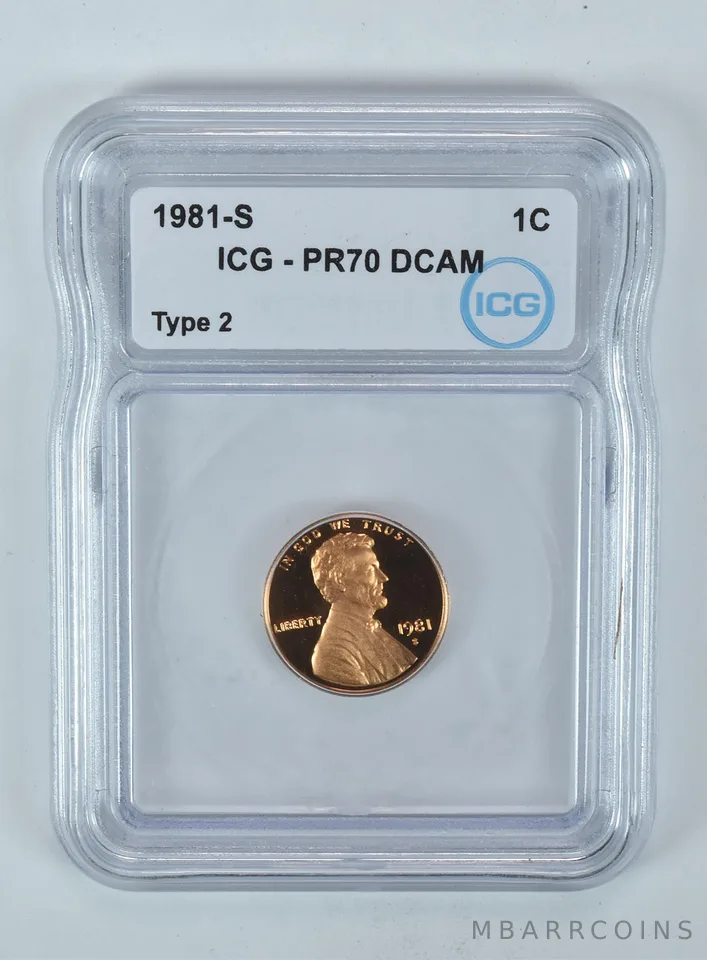 1981-S Lincoln Memorial Cent Type 2 PR70 DCAM ICG