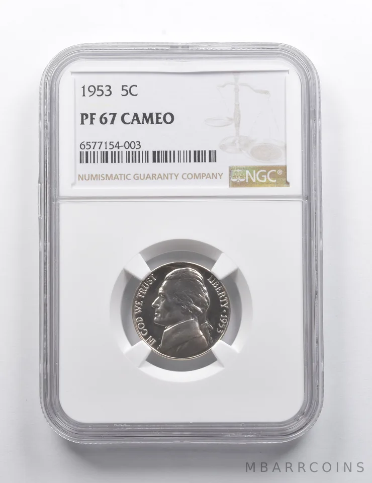 PF67 CAM 1953 Jefferson Nickel NGC a7394