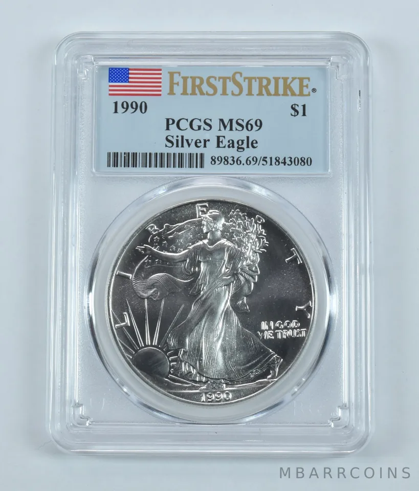 1990 American Silver Eagle First Strike MS69 PCGS
