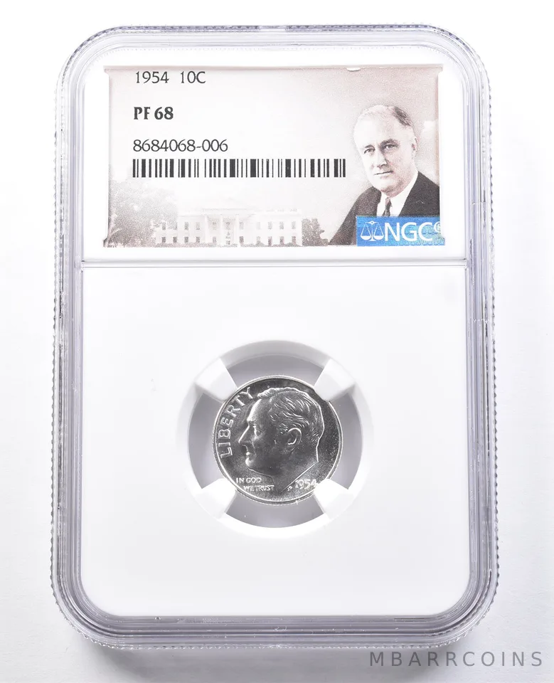 1954 Roosevelt Dime PF68 NGC Special Label