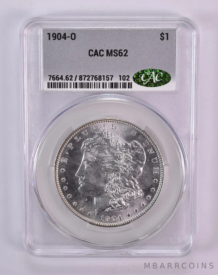 1904-O Morgan Silver Dollar MS62 CAC CACg