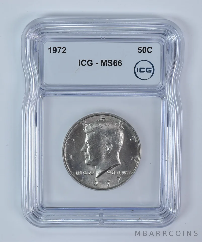 1972 Kennedy Half Dollar MS66 ICG