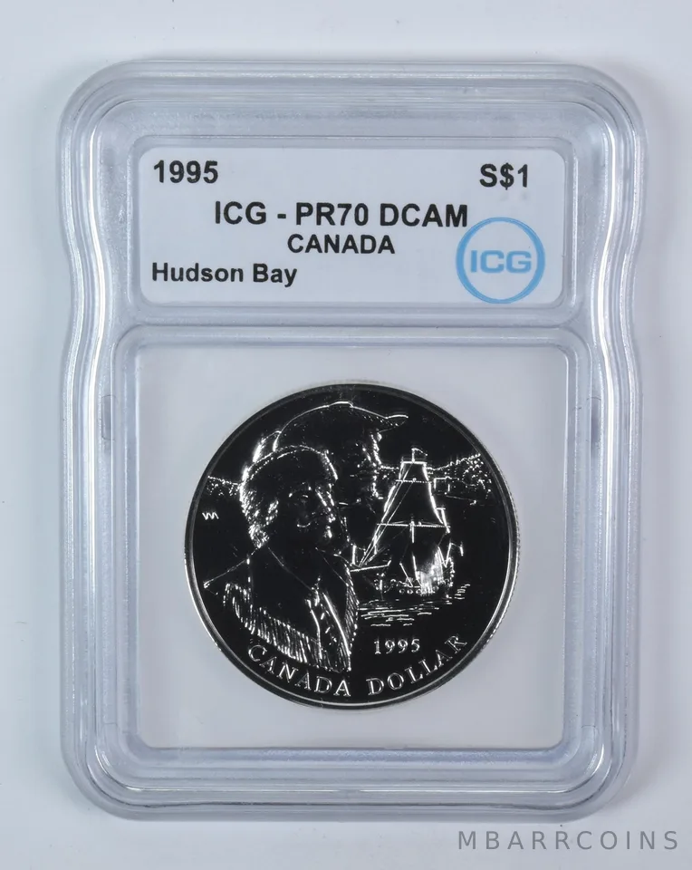 1995 Canada 1 Dollar Silver Hudson Bay PR70 DCAM ICG
