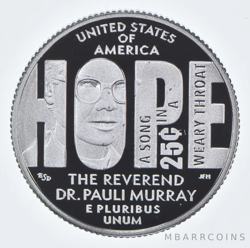 2024-S American Women Quarter Reverend Dr Pauli Murray Silver Proof