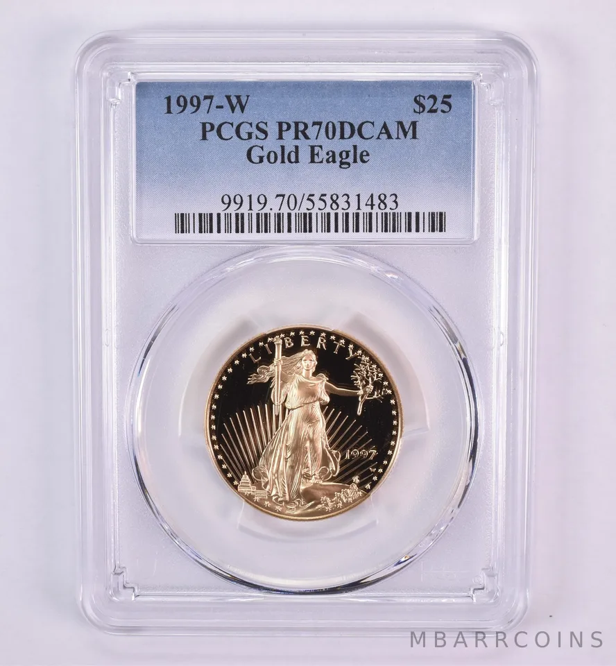 1997-W $25 American Gold Eagle 1/2 Oz Gold PR70 DCAM PCGS