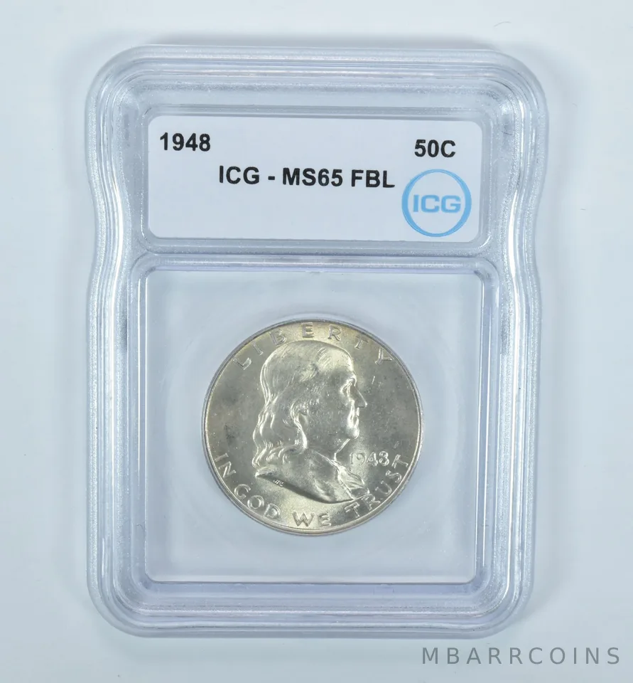 1948 Franklin Half Dollar MS65 FBL ICG