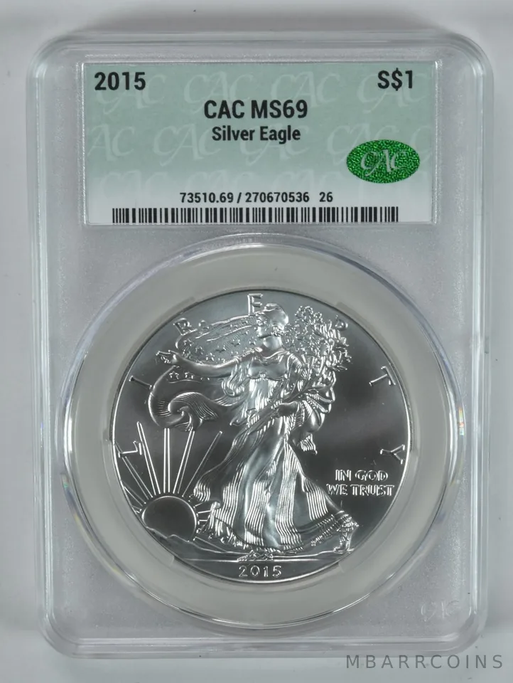2015 American Silver Eagle MS69 CAC CACg