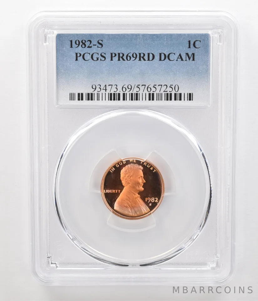 1982-S Lincoln Memorial Cent PR69 RD DCAM PCGS Beautiful Tone *3646