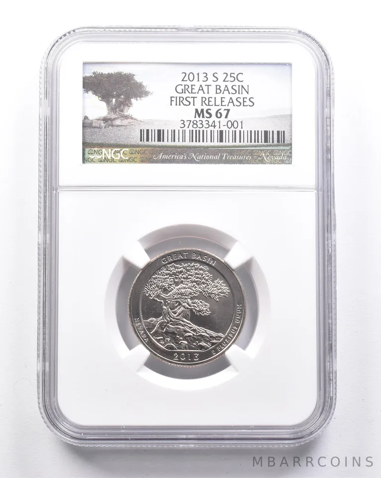 MS67 2013-S Washington Quarter Great Basin First Releases NGC *6345
