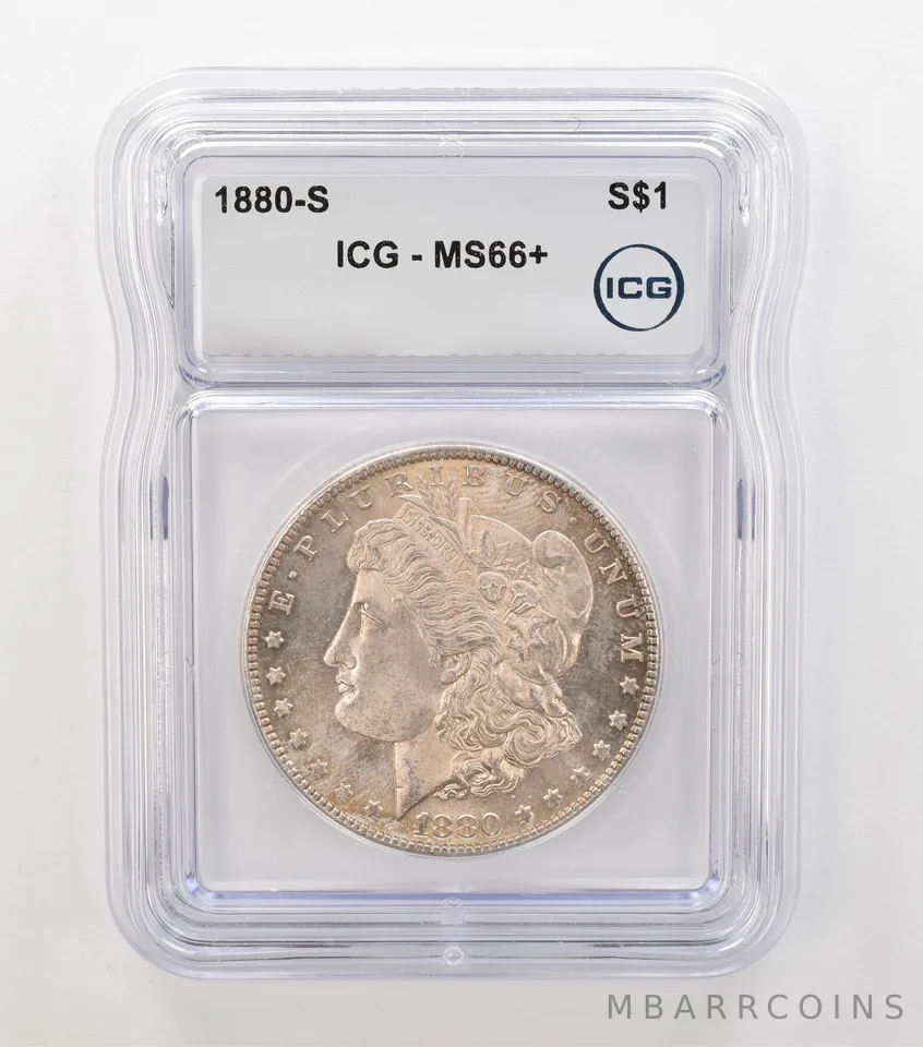 1880-S Morgan Silver Dollar MS66+ ICG Nice Tone a6875