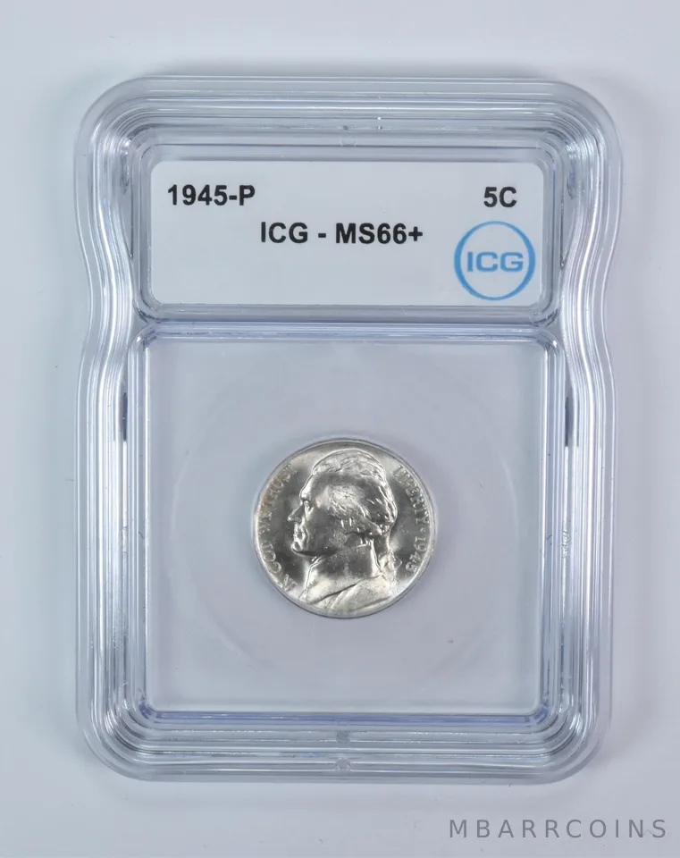 1945-P Jefferson Nickel MS66+ ICG