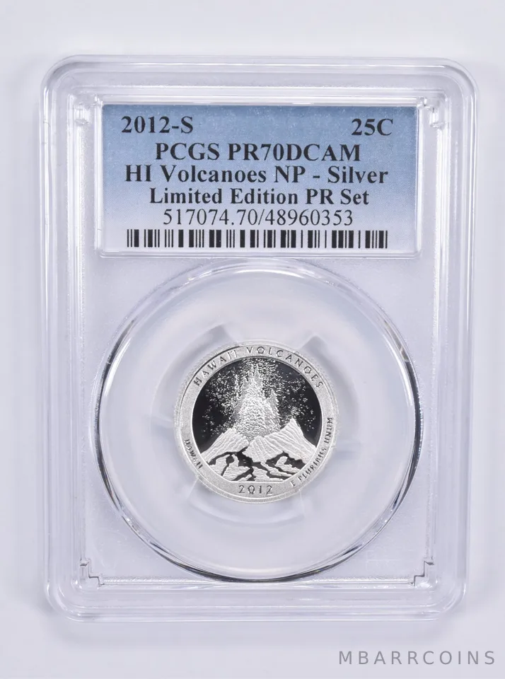 2012-S Washington Quarter Volcanoes Silver Limited Edition Set PR70 PCGS