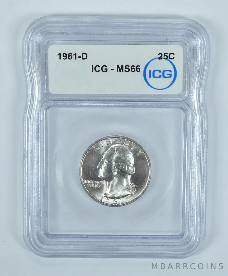 1961-D Washington Quarter MS66 ICG