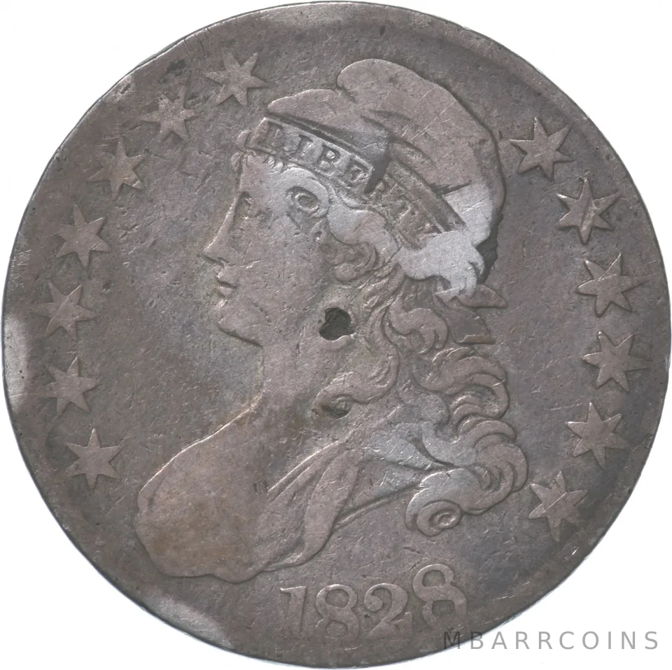 1828 Capped Bust Half Dollar Large 8 *8348