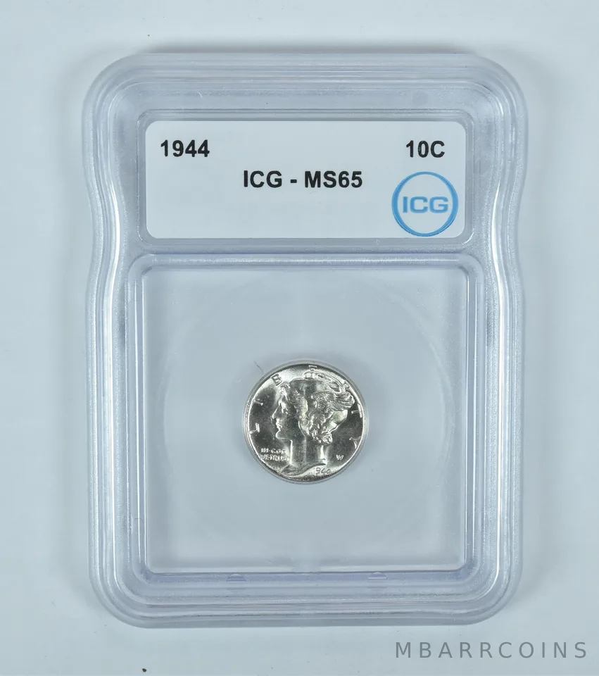 1944 Mercury Dime MS65 ICG