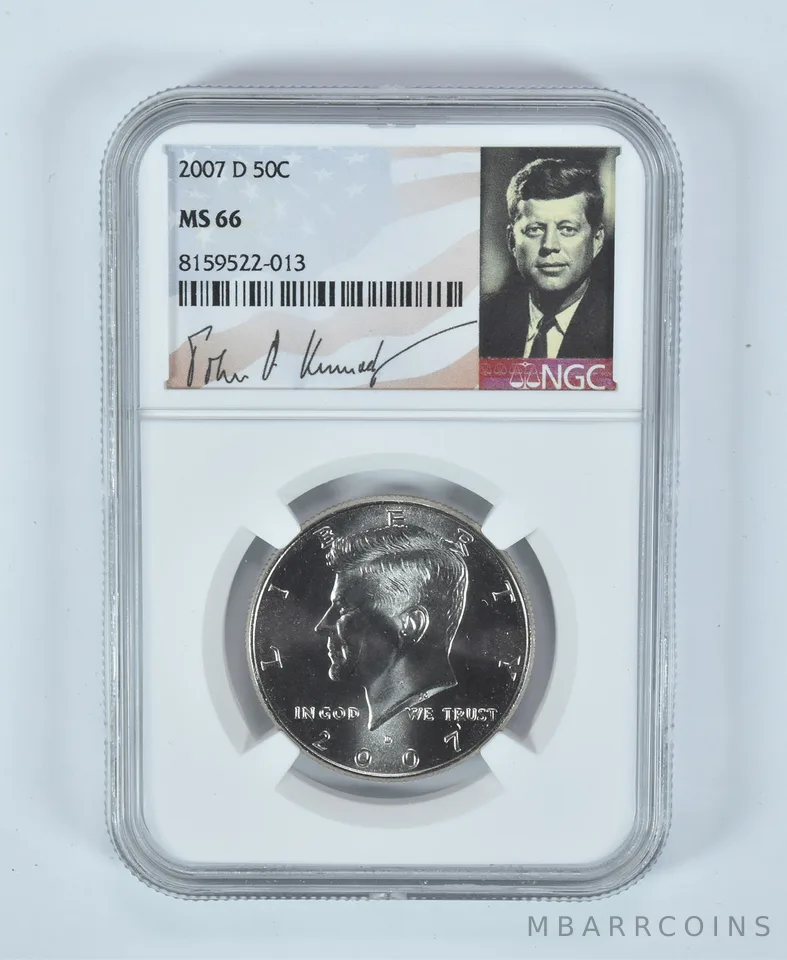 2007-D Kennedy Half Dollar MS66 NGC Special Label