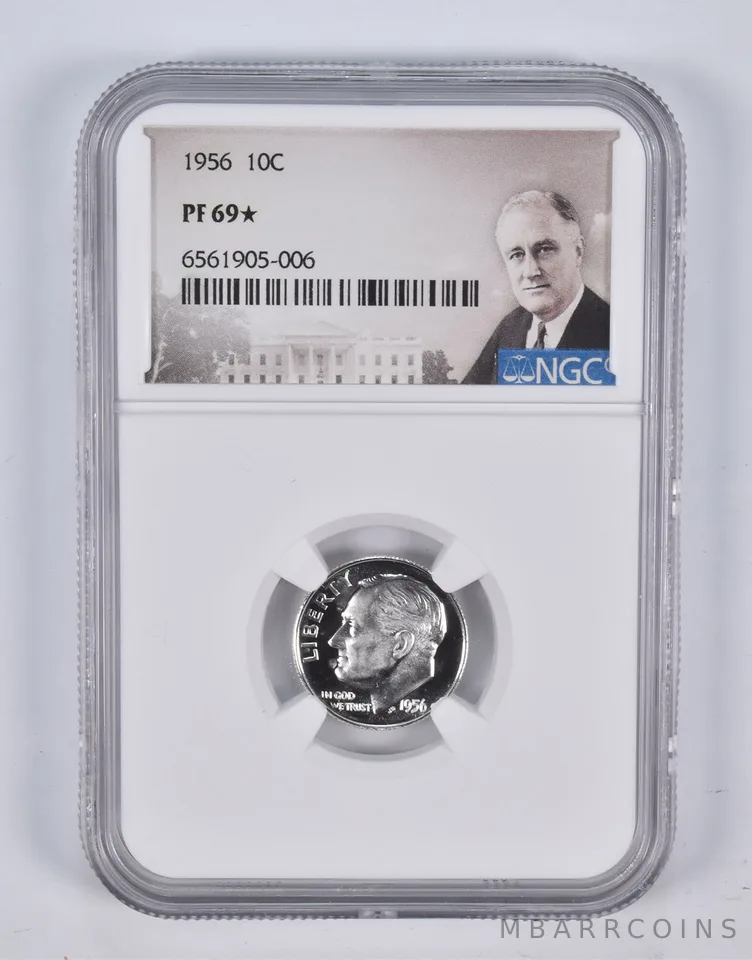 PF69* 1956 Roosevelt Dime NGC a2328