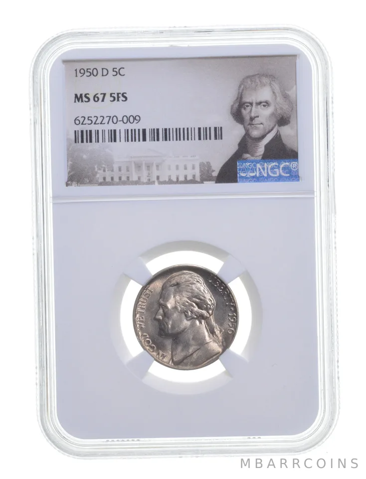 MS67 5FS 1950-D Jefferson Nickel - Graded NGC a3652
