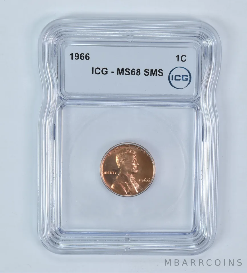 1966 Lincoln Memorial Cent MS68 SMS ICG
