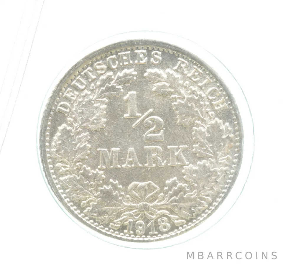 1918 F Germany Half Mark Gem Unc a0161