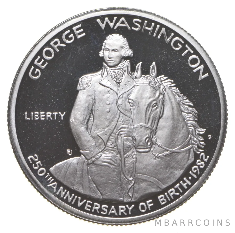 1982-S Proof George Washington 90% Silver Commemorative Half Dollar