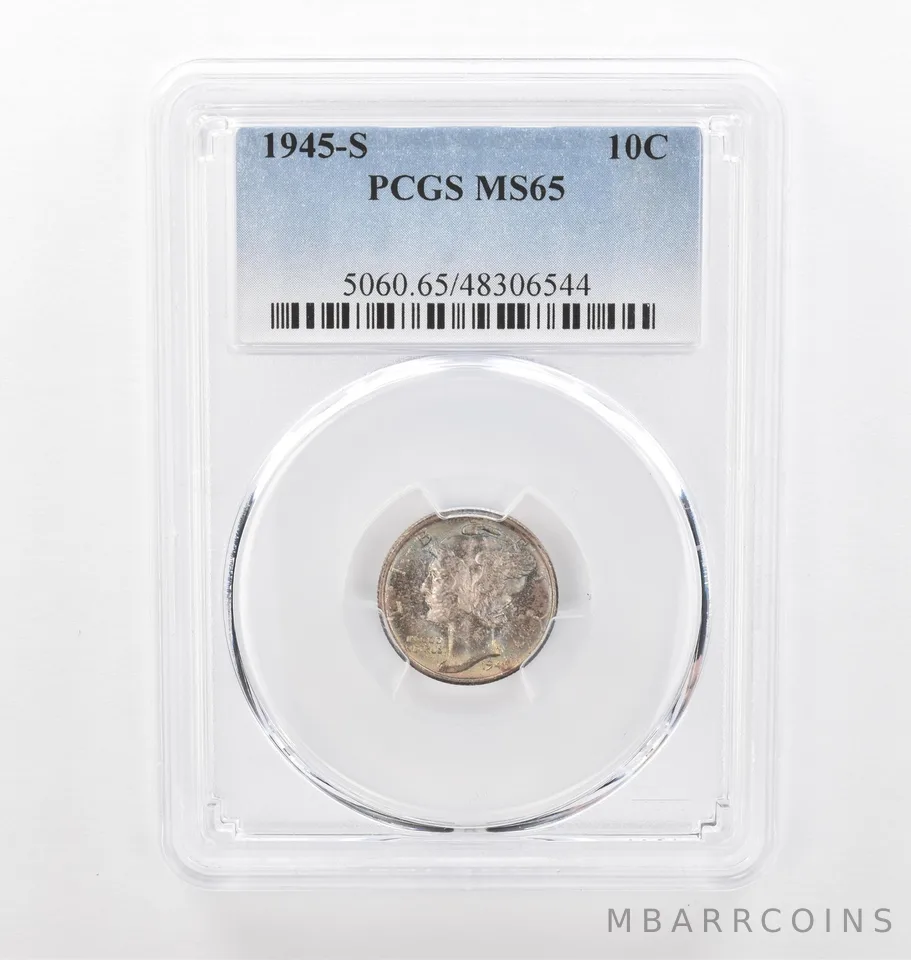 1945-S Mercury Dime MS65 PCGS Beautiful Tone *2195