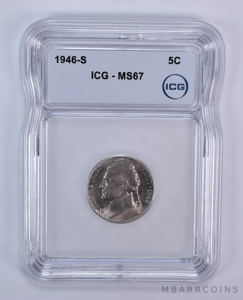 1946-S Jefferson Nickel MS67 ICG