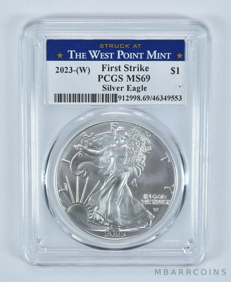 2023-(W) American Silver Eagle Struck At West Point MS69 First Strike PCGS