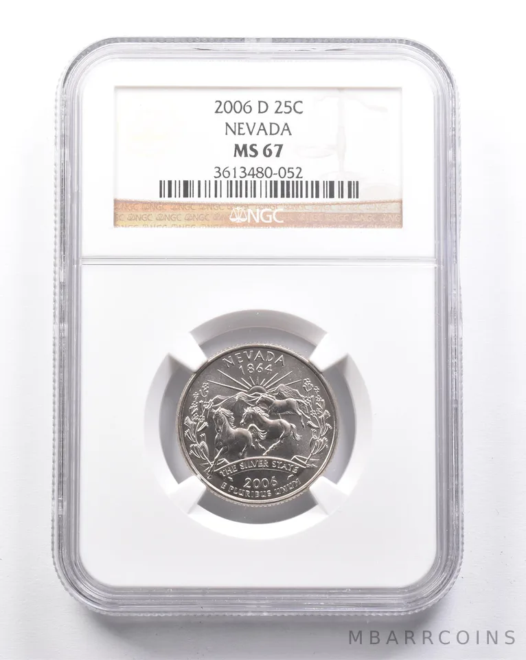 MS67 2006-D Washington State Quarter Nevada NGC *6358
