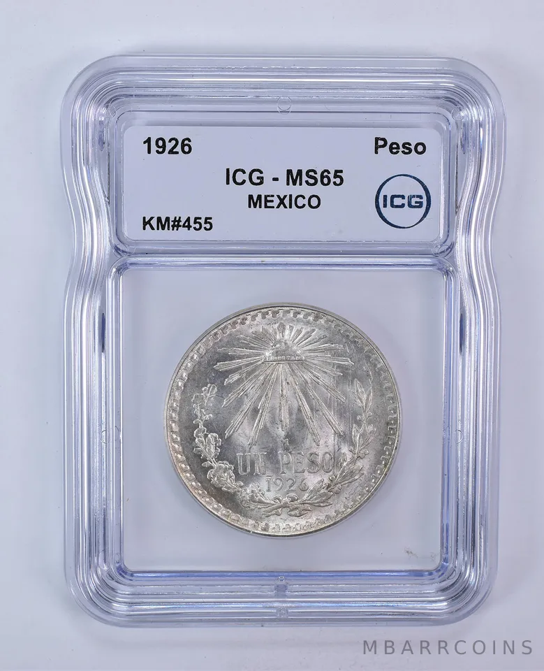 1926 Mexico Peso KM#455 MS65 ICG