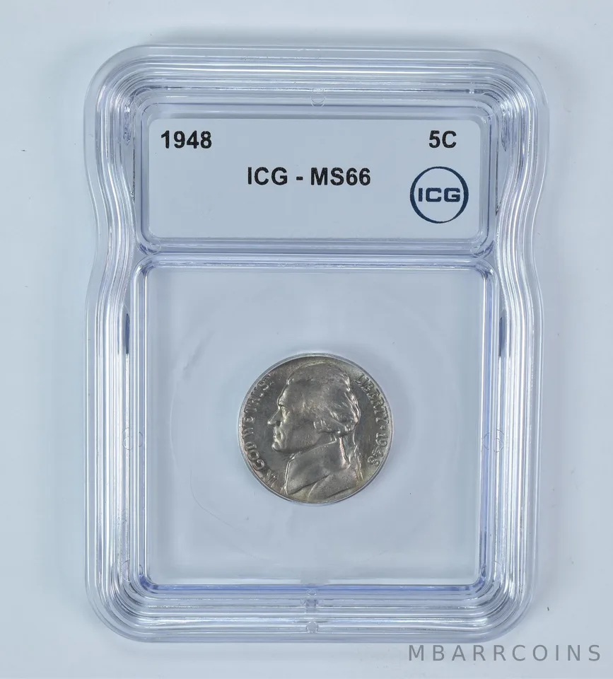 1948 Jefferson Nickel MS66 ICG