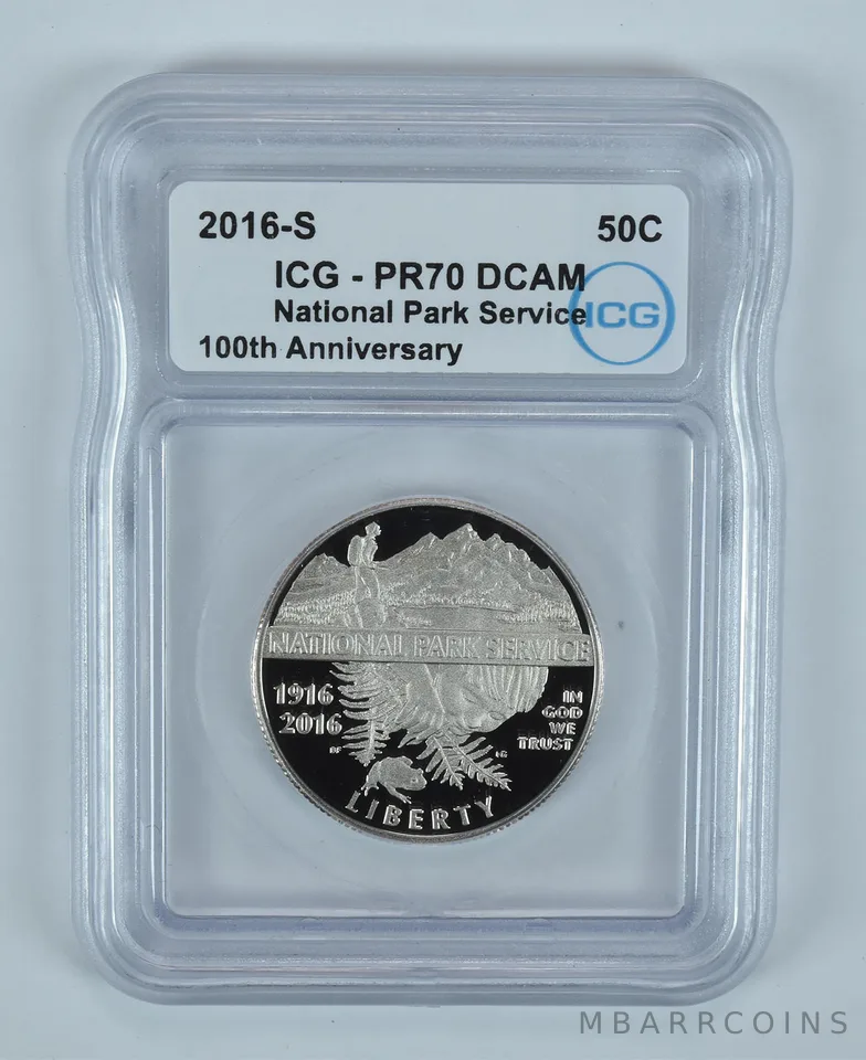 2016-S National Park Service Commemorative Half Dollar PR70 DCAM ICG