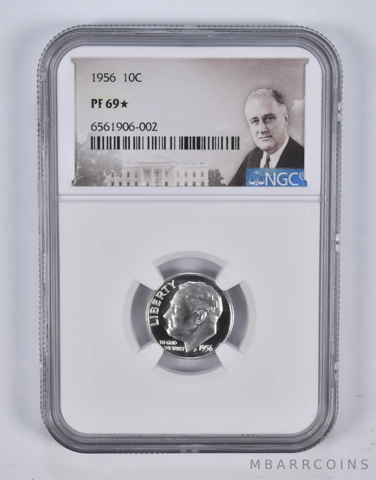 PF69* 1956 Roosevelt Dime NGC a2331