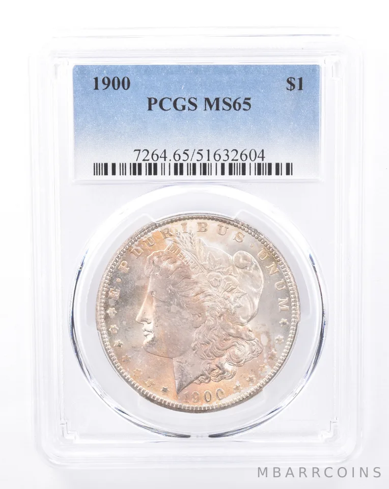 1900 Morgan Silver Dollar MS65 PCGS Beautiful Tone *9424