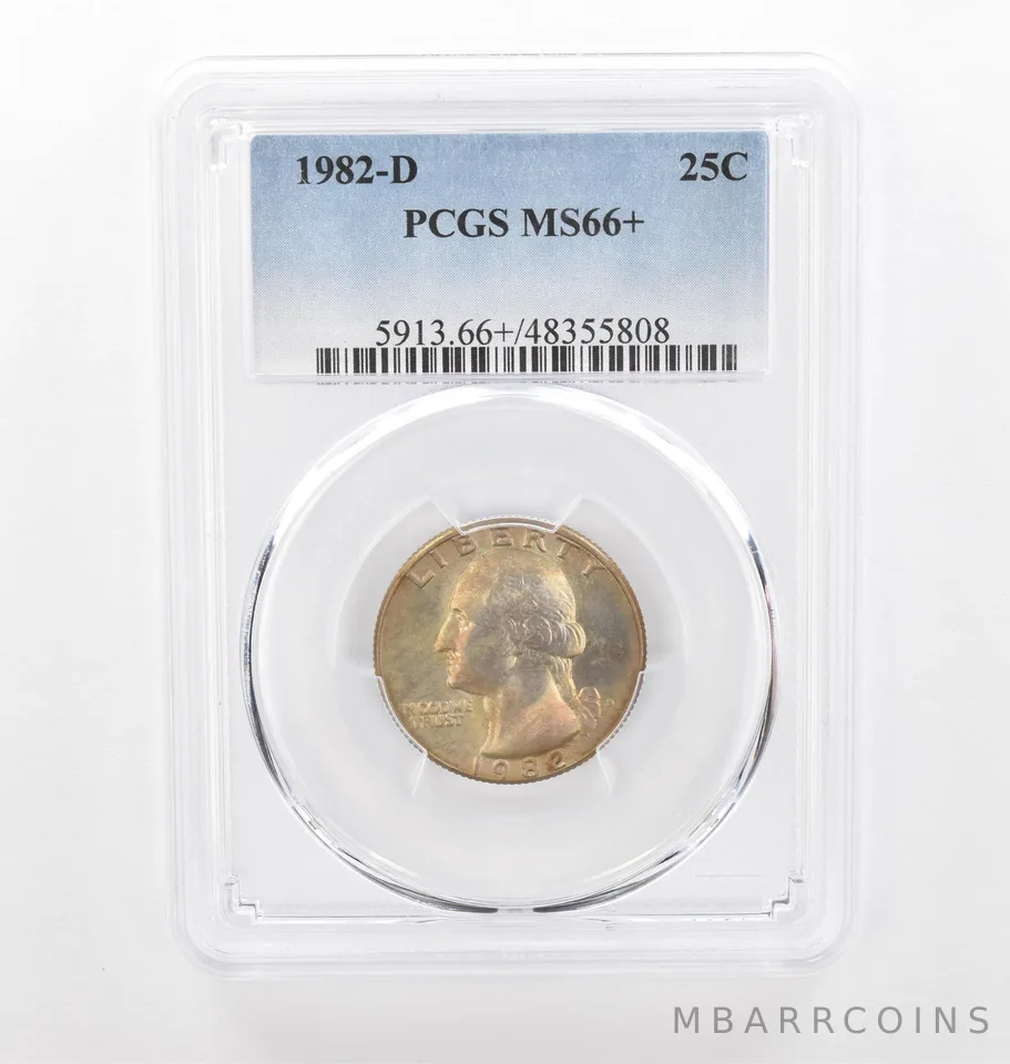 1982-D Washington Quarter MS66+ PCGS Beautiful Tone *2225