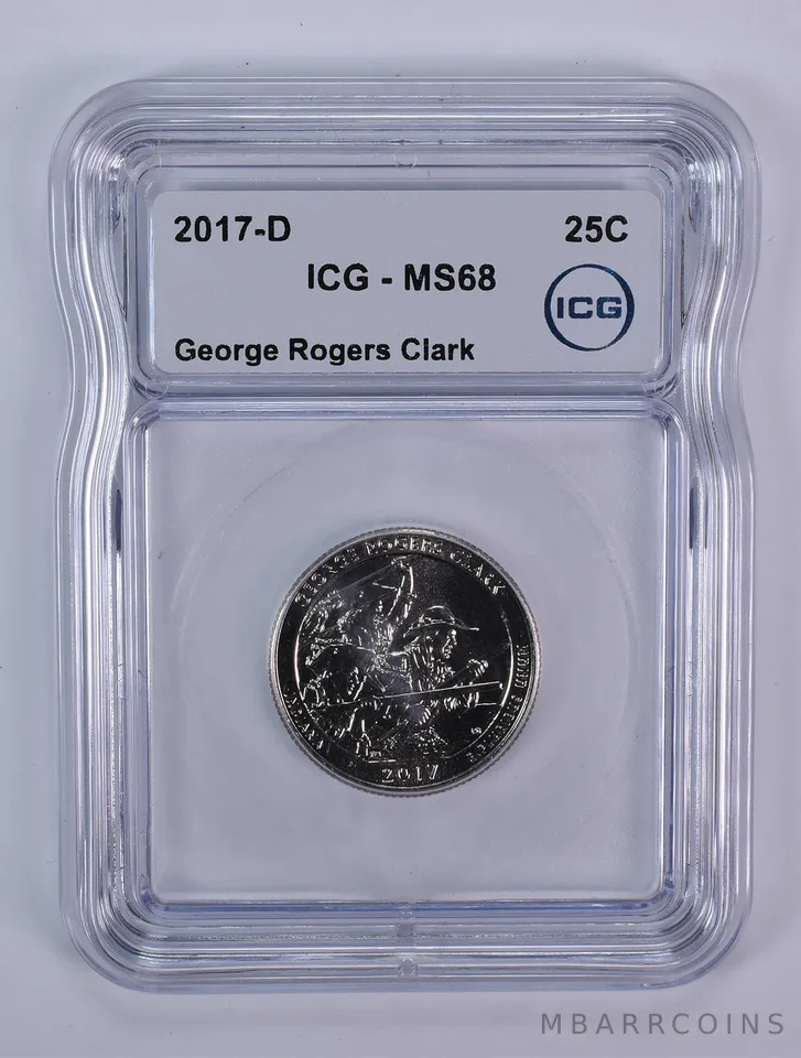 2017-D Washington Quarter ATB George Rogers Clark MS68 ICG