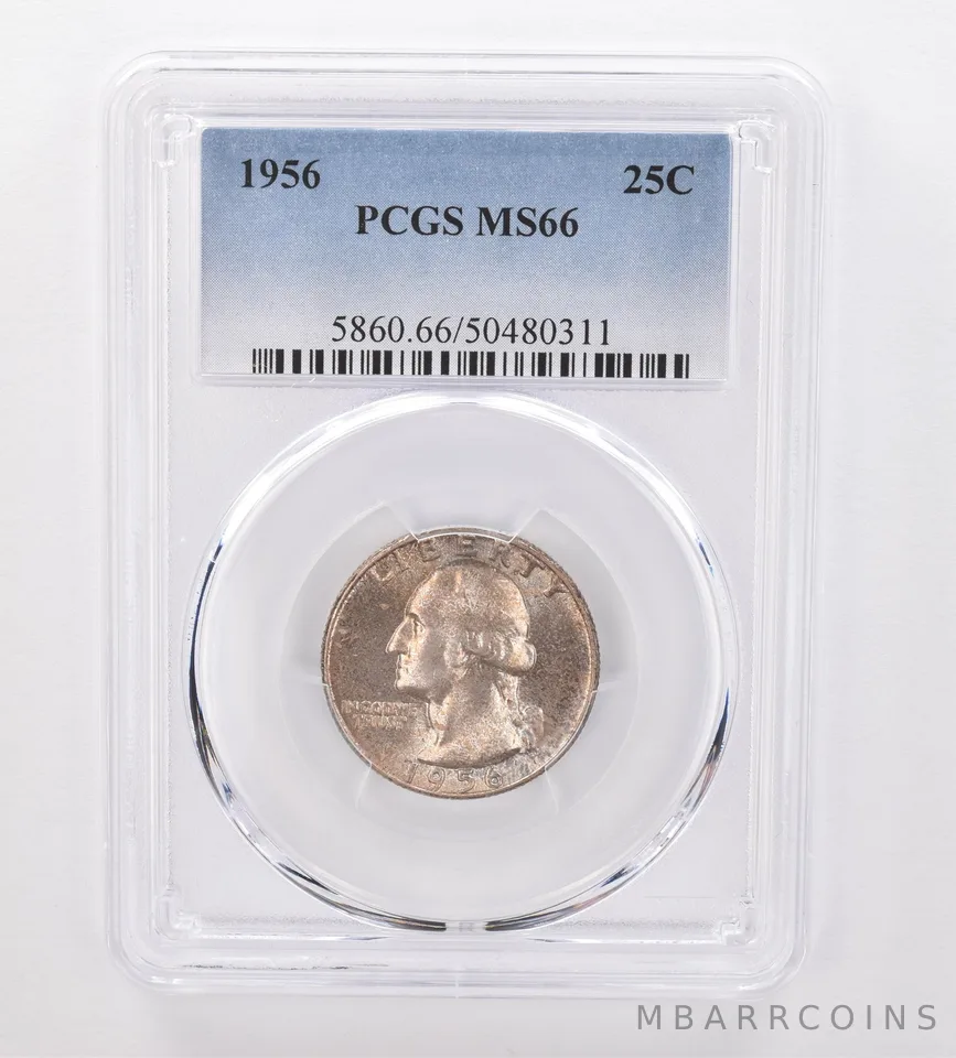 1956 Washington Quarter MS66 PCGS Beautiful Tone *0071