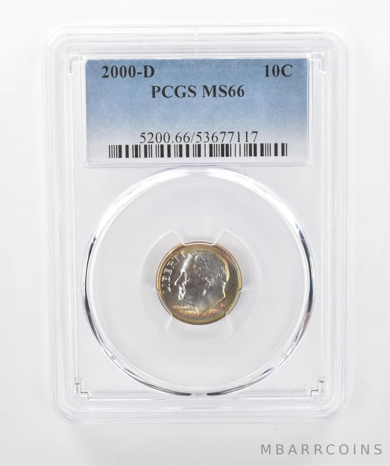 2000-D Roosevelt Dime MS66 PCGS Beautiful Tone a1323