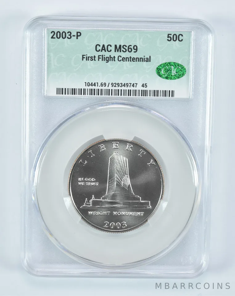 2003-P First Flight Commemorative Half Dollar MS69 CAC CACg