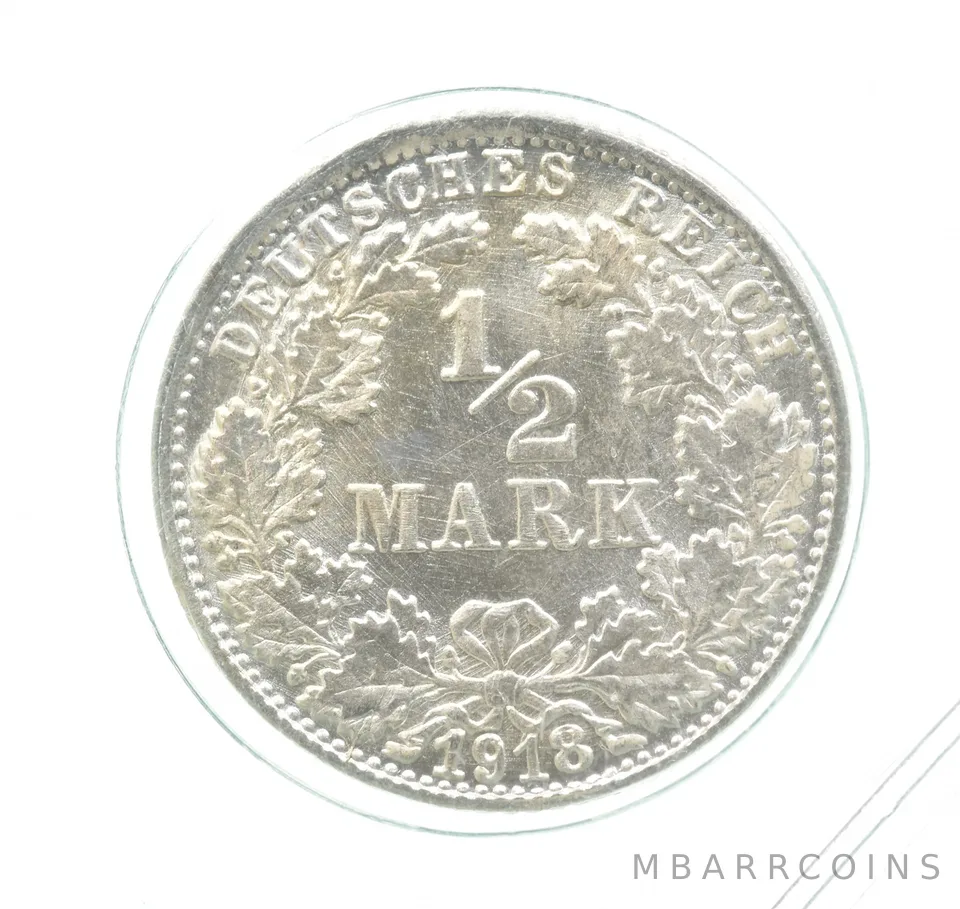 1918 F Germany Half Mark *0162