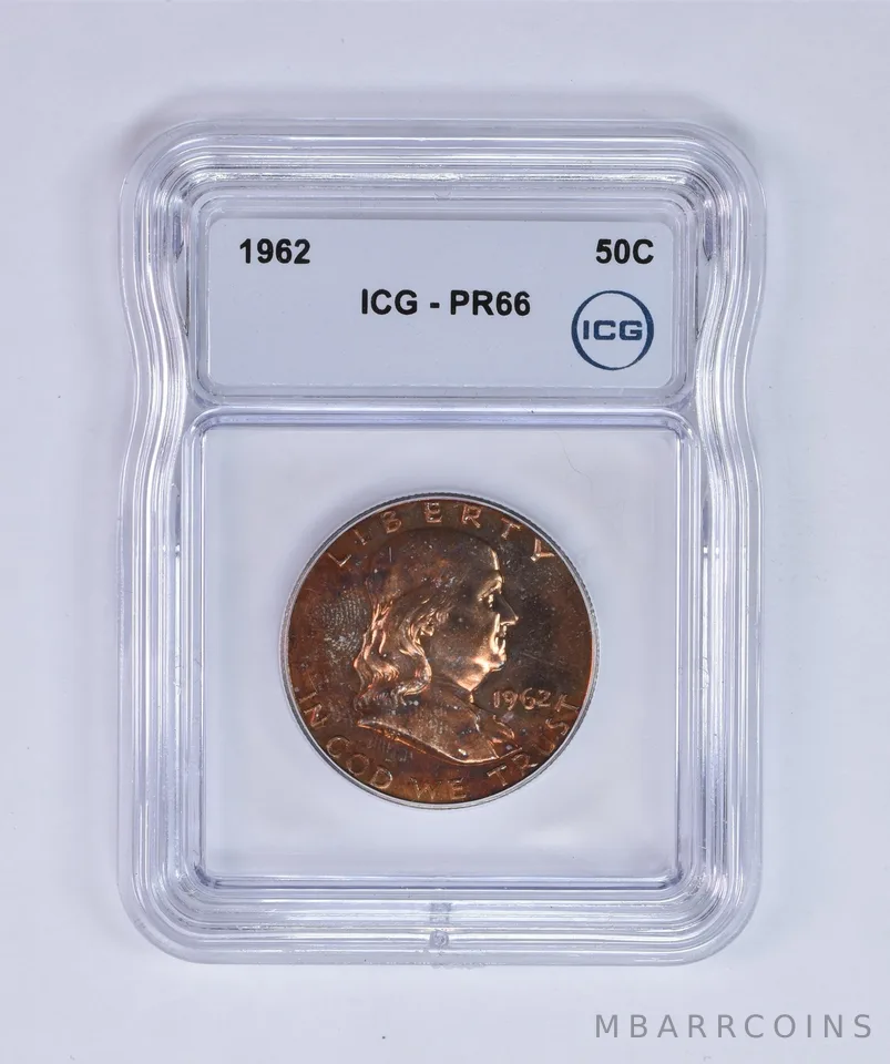 1962 Franklin Half Dollar PR66 ICG Beautiful Tone *7983